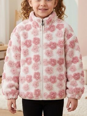 Lucky Brand Pink and Cream Floral Sweater